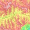 Mapa topográfico Serra Alta, altitude, relevo