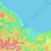 Mapa topográfico Baracoa, altitude, relevo
