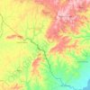 Mapa topográfico Rio Jaguarão, altitude, relevo
