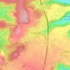 Mapa topográfico Aujeurres, altitude, relevo