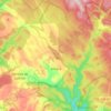 Mapa topográfico Cobeta, altitude, relevo