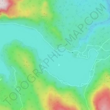 Mapa Topogr Fico Horne Lake Altitude Relevo Thumbnail