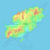 Mapa topográfico Ibiza, altitude, relevo