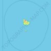 Mapa topográfico Ilha Norfolk, altitude, relevo