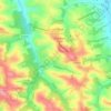 Mapa topográfico Lacaugne, altitude, relevo