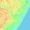 Mapa topográfico Palame, altitude, relevo