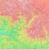 Mapa topográfico Chamoli, altitude, relevo