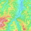 Mapa topográfico Sasso Marconi, altitude, relevo