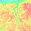 Mapa topográfico Montrevault-sur-Èvre, altitude, relevo