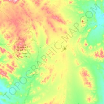 Mapa topográfico Blinman, altitude, relevo
