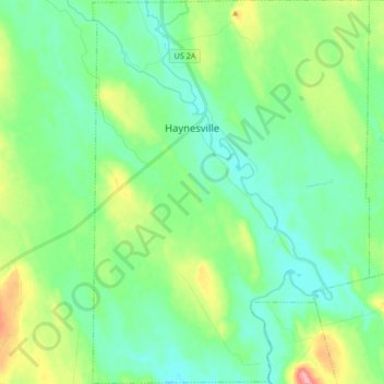 Mapa topográfico Haynesville, altitude, relevo