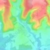 Mapa topográfico Brancourt-en-Laonnois, altitude, relevo