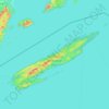 Mapa topográfico Parc national de l'Isle Royale, altitude, relevo