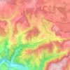 Mapa topográfico Allenc, altitude, relevo