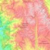 Mapa topográfico Sequoia National Park, altitude, relevo