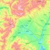Mapa topográfico Lan County, altitude, relevo