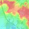 Mapa topográfico Villevaudé, altitude, relevo