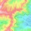 Mapa topográfico Área Verde Arborea Larga Protegida de Caracas, altitude, relevo