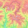 Mapa topográfico Ganesh Himal, altitude, relevo