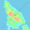 Mapa topográfico Pulau Pagai Utara, altitude, relevo