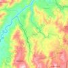 Mapa topográfico Chinchiná, altitude, relevo