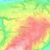 Mapa topográfico Montagnieu, altitude, relevo
