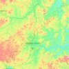 Mapa topográfico Teófilo Otoni, altitude, relevo