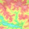 Mapa topográfico Lanouée, altitude, relevo