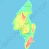Mapa topográfico Tinian Island, altitude, relevo