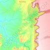 Mapa topográfico Aurora do Tocantins, altitude, relevo