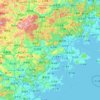 Mapa topográfico 莆田市, altitude, relevo