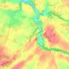Mapa topográfico Vieux-Vy-sur-Couesnon, altitude, relevo