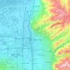 Mapa topográfico Salt Lake City, altitude, relevo