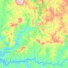 Mapa topográfico Corumbaíba, altitude, relevo
