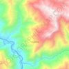 Mapa topográfico Ucuncha, altitude, relevo