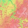 Mapa topográfico New River Gorge National Park and Preserve, altitude, relevo