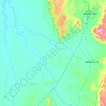 Mapa topográfico Pai Pedro, altitude, relevo