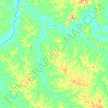 Mapa topográfico Nova Guarita, altitude, relevo
