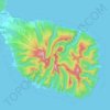 Mapa topográfico Tai’arapu, altitude, relevo