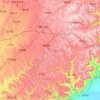 Mapa topográfico 陵川县, altitude, relevo
