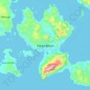 Mapa topográfico Pulau Bacan, altitude, relevo