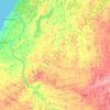 Mapa topográfico Arran–Elderslie, altitude, relevo