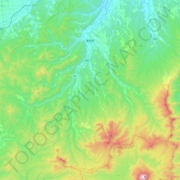 Mapa topográfico Abashiri, altitude, relevo