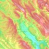 Mapa topográfico Tragacete, altitude, relevo