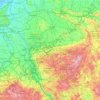 Mapa topográfico North Rhine-Westphalia, altitude, relevo