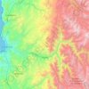 Mapa topográfico Vicuña, altitude, relevo