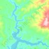 Mapa topográfico Inaciolândia, altitude, relevo