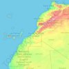 Mapa topográfico Maroc, altitude, relevo