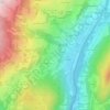 Mapa topográfico Thénésol, altitude, relevo