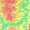 Mapa topográfico Saint-Pé-Saint-Simon, altitude, relevo